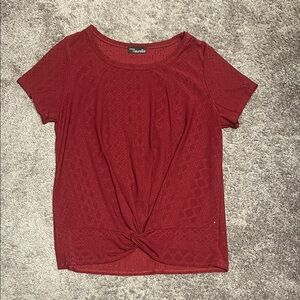 Maurices Rich Red Short Sleeve Top